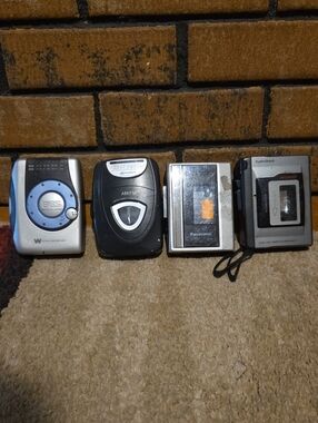 Vintage Cassette Player Lot Of 4 Untested